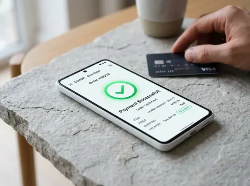 Bootstrap Studio Benefit Smartphone payment successful