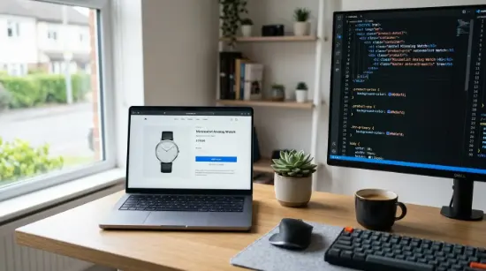Bootstrap Studio Developer Desk layout