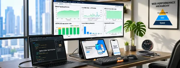 Website Performance and Speed Optimization Services background