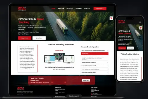 Website for Route 45 trailers by Code by Arif