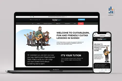 Bootstrap studio website for Guitar learn by Code by Arif