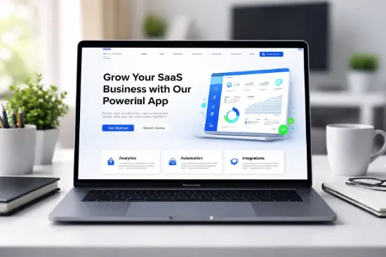 SaaS and Business Landing Pages Built with Bootstrap Studio showcase