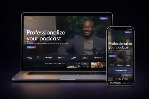 Webflow Website Design for Virtual Podcast Studio Portfolio Project